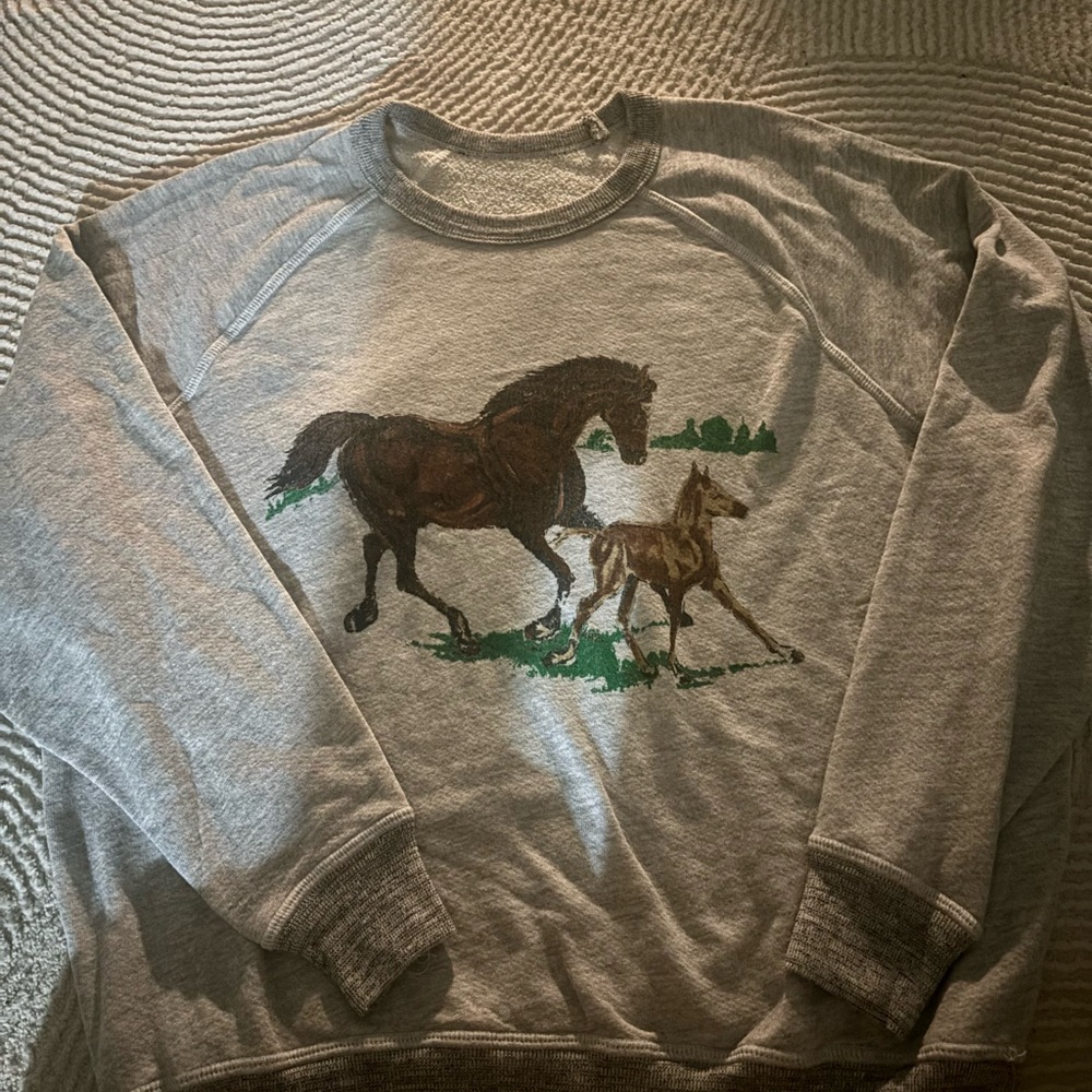 THE GREAT. Gray Sweater with Horse Design - Picture 4 of 6